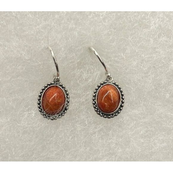 Silpada Coral Pendant/Wrapped in Sterling Silver with Faux Suede Necklace/Set - Picture 5 of 7